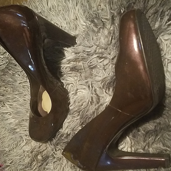 Jessica Simpson Shoes - Shiny brown heels by Jessica Simpson in size 8.5